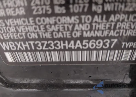 2017 BMW X1 xDrive28I z USA, uszkodzony, nr VIN WBXHT3Z33H4A56937